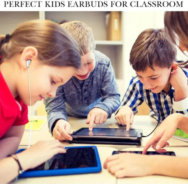 Alt view image 5 of 5 - Konohan 160 Packs Bulk Earbuds with Wire Earphones Classroom Wired Headphones for Students Headphones Individually Bagged, 8 Colors Ear Buds Bulk for Classroom School Library(Solid Color)