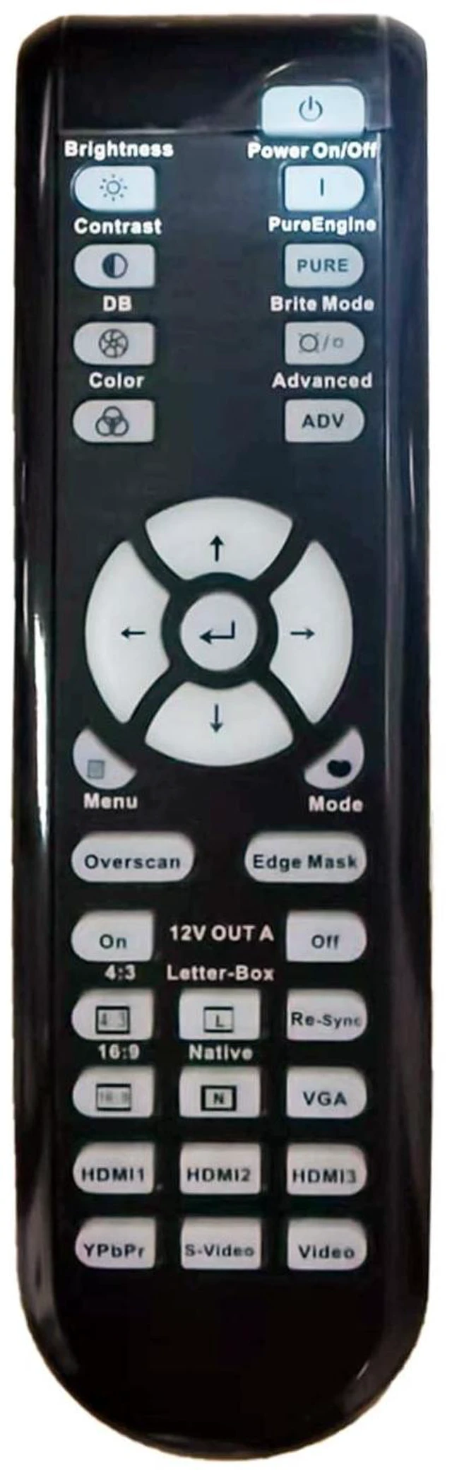 Main image of Greenafil Replacement Remote Compatible for OPTOMA HD87, HD86, PRO8000, HD91+, HD91, HD90, HD8600, HD8300, HD83, HD8200, HD82, HD8000, EH7500 Projector (Backlight)