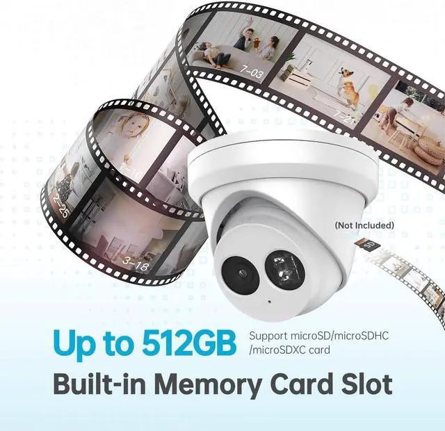 Alt view image 4 of 5 - DS-2CD2383G2-IU 4K 8MP AcuSense IP Camera PoE Turret Dome Camera IP67 Outdoor, 120dB True WDR, 2.8mm Wide Angle Lens, IK10, H.265+, English Version, Human and Vehicle Detection, Work with kconnect