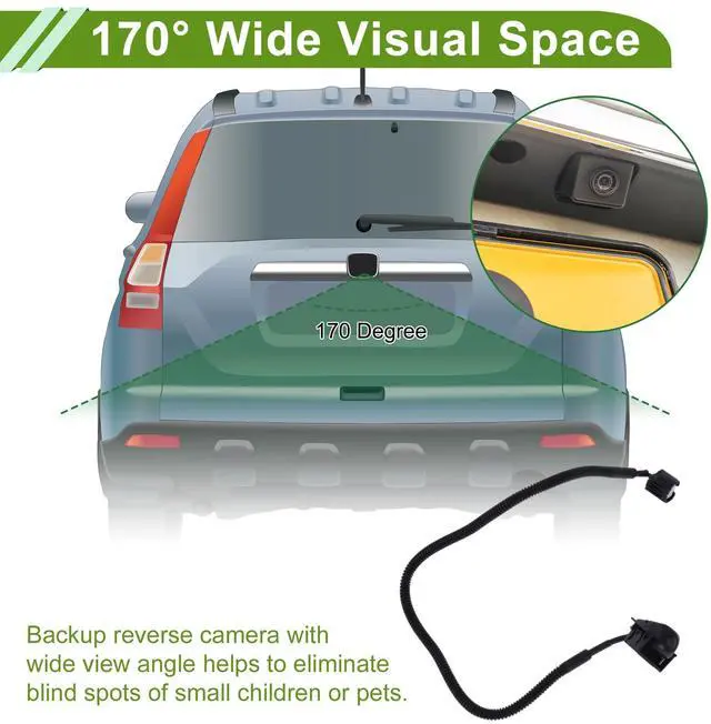 Alt view image 3 of 5 - Partuto Car Park Assist Camera Rear View Backup Reverse Camera for Honda Inspire 2019-2023 No.39530TBXH01 1 Pc