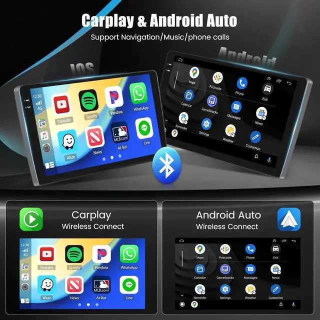 Alt view image 5 of 5 - Hikity 4+128G for Hyundai Elantra 2004-2012 Android Car Stereo, 9Incell Touchscreen Radio with CarPlay, Android Auto, Bluetooth, GPS Navigation, WiFi, FM, RDS + AHD Backup Camera