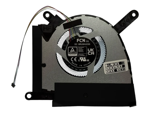 Alt view image 4 of 4 - Set GPU + CPU Cooling Fans for Asus TUF Dash F15 FX517ZR, FX517ZM, FX517ZW, BAPA0807R2HY003, DQ5DC18G002, DFSCL42P06593U, DFSCL42P16593U, 13NR0990T01021, 13NR0990T02011, 13NR0990T02021