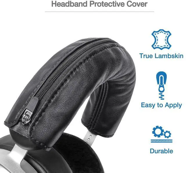 Alt view image 2 of 5 - Voarmaks Luxury Genuine Lambskin Headband Cover Compatible with Hifiman HE400SE, HE400i 2020, Edition XS, DEVA Pro, HE-R9, HE-R10D, HE560 V4 Premium Soft Leather Cushion Pad Headphone Protector