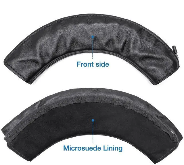 Alt view image 3 of 5 - Voarmaks Luxury Genuine Lambskin Headband Cover Compatible with Hifiman HE400SE, HE400i 2020, Edition XS, DEVA Pro, HE-R9, HE-R10D, HE560 V4 Premium Soft Leather Cushion Pad Headphone Protector