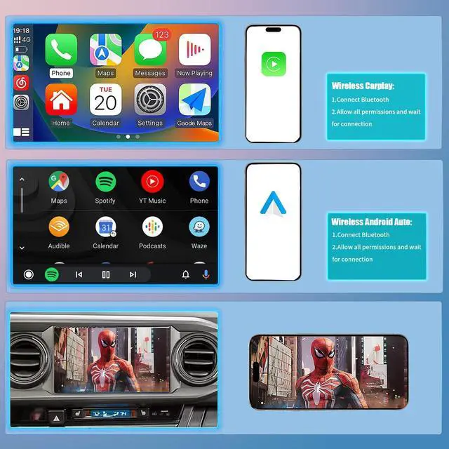 Alt view image 2 of 5 - NAVIVOX 1920x720 HD Wireless CarPlay Android AutoTouchscreen for BMW 3 4 Series BMW F30 F31 F34 F35 F32 F33 with NBT System, Car Stereo Radio Multimedia Retrofit for BWM Accessorie