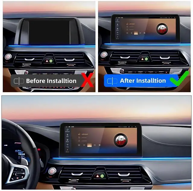 Alt view image 3 of 5 - NAVIVOX 1920x720 HD Wireless CarPlay Android AutoTouchscreen for BMW 3 4 Series BMW F30 F31 F34 F35 F32 F33 with NBT System, Car Stereo Radio Multimedia Retrofit for BWM Accessorie