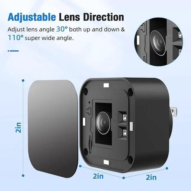 Alt view image 4 of 5 - LIZVIE Phone Charger with Cam, USB-C with Motion Detection Night Vision APP Remote View 2.4G WiFi - Wide-Angle 170/SD Storage Loop for Home Indoor Safe.
