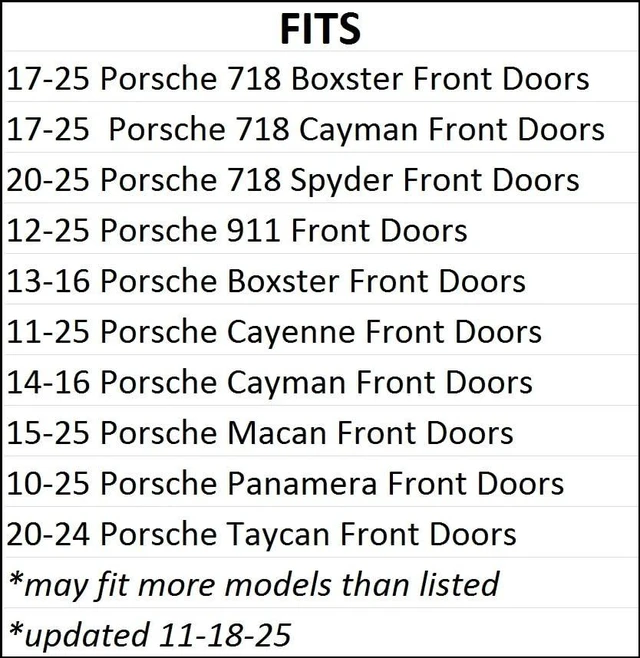 Alt view image 3 of 3 - Speaker Adapters Compatible With Porsche 718 911 Boxster Cayenne Cayman Macan Panamera Taycan - Front Doors - For 8" Aftermarket Speakers