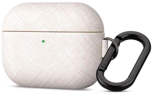 Main image of Haobobro Handmade Case - for AirPods Pro 3 Case Cover with Clip - Selected Skin-Friendly Vegan Leather, Linen Cloth Style, Drop Protective Hard Cover for AirPods Pro 3rd Generation
