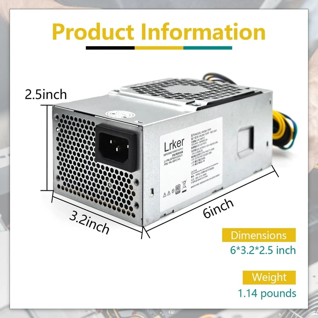 Alt view image 5 of 5 - 180W Power Supply HK280-72PP Compatible with Lenovo M410 M415 M510 M610