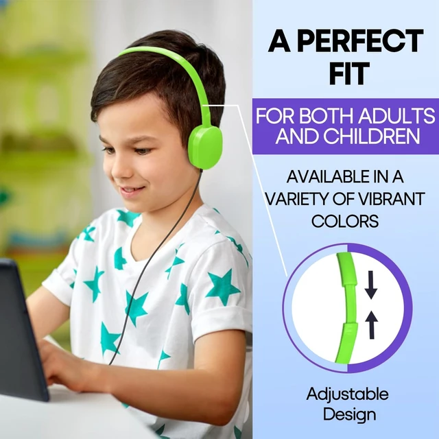 Alt view image 5 of 5 - Wensdo Kids Headphone Bulk 25 Pack Multi Color for Classroom School, Wholesale Durable Earphones Class Set for Students Teens Children and Adult (HY104,25 Mixed)