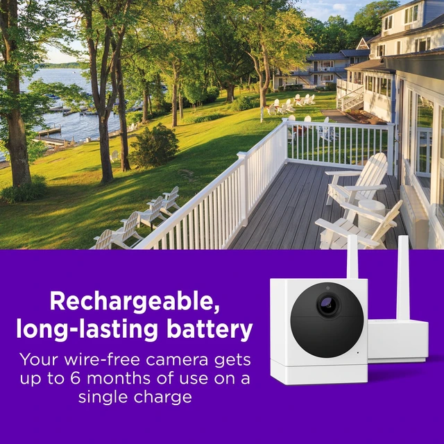 Alt view image 4 of 5 - Roku Outdoor Camera for Home Security - IP65 Weather Resistance Wireless Security Camera with 1080p HD Night Vision, Works with Alexa & Google, Motion Detection - 90-Day Subscription Include