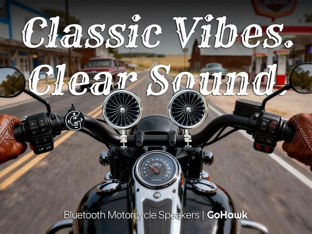 Alt view image 4 of 5 - GoHawk 4 Inch Motorcycle Bluetooth Speakers Waterproof Radio Audio System