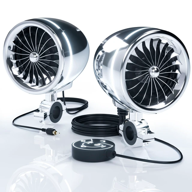 Main image of GoHawk 4 Inch Motorcycle Bluetooth Speakers Waterproof Radio Audio System