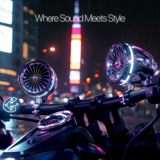 Alt view image 2 of 5 - GoHawk 4 Inch Motorcycle Bluetooth Speakers Waterproof Radio Audio System