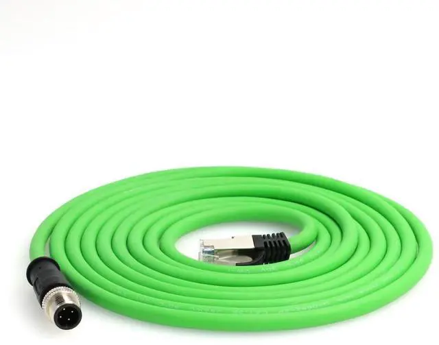 Main image of DRRI SMC EX250 EX260 EX500 EX600 to Ethernet IP Network Communication Cable M12 4pin D-Code Male to RJ45
