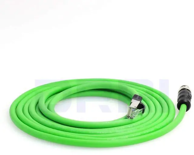 Alt view image 3 of 5 - DRRI SMC EX250 EX260 EX500 EX600 to Ethernet IP Network Communication Cable M12 4pin D-Code Male to RJ45