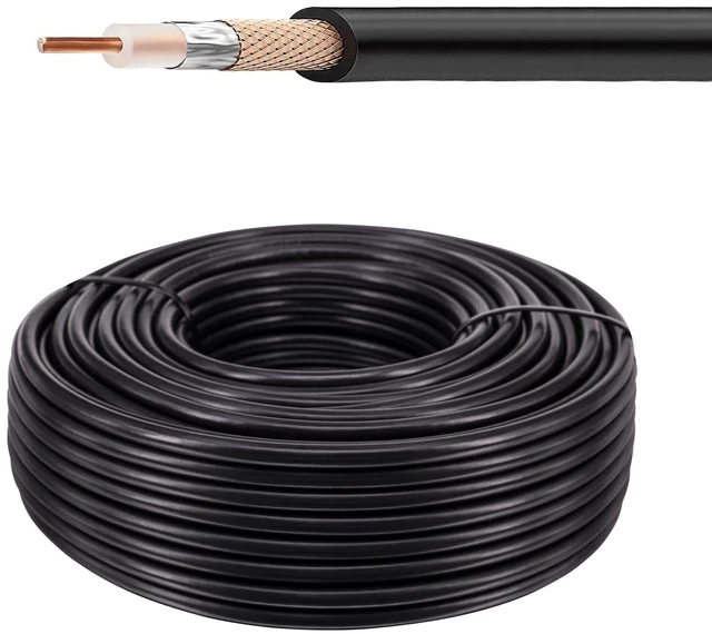 Main image of urcianow RG58 Coaxial Cable 100ft 50 Ohm, Low Loss, Shielded