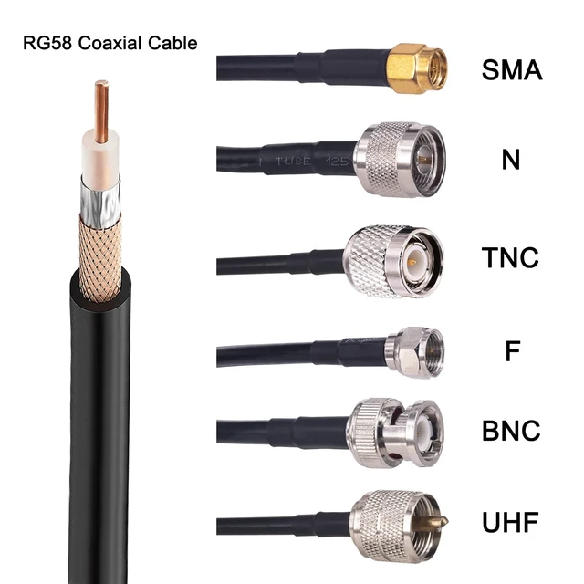 Alt view image 2 of 5 - urcianow RG58 Coaxial Cable 100ft 50 Ohm, Low Loss, Shielded