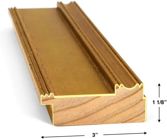 Alt view image 5 of 5 - Antique Gold 32" Premiere Deco TV Frame - Compatible ONLY with Samsung The Frame TVs (Fits 2021-2026, LS03A, LS03B, LS03C, LS03D, LS03FA)