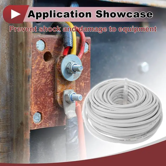 Alt view image 3 of 5 - HEROFFIX Electrical Ground Wire Automotive Power Wire 98FT White TC 1 Pcs 18AWG 3 Conductor Fully Insulated& Soft Touch Jacket Universal