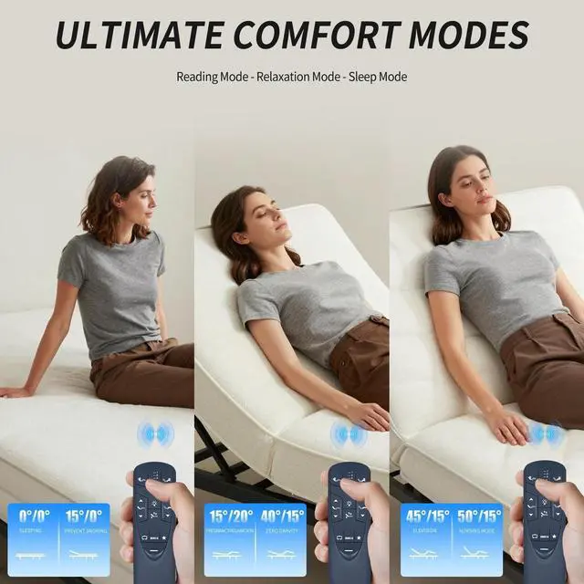 Alt view image 4 of 5 - RYQIF RF502A Replacement Remote Control for Tempur-Pedic Ergo or Ergo Extend Adjustable Bed Base Remote Control JLDK.33.01.37