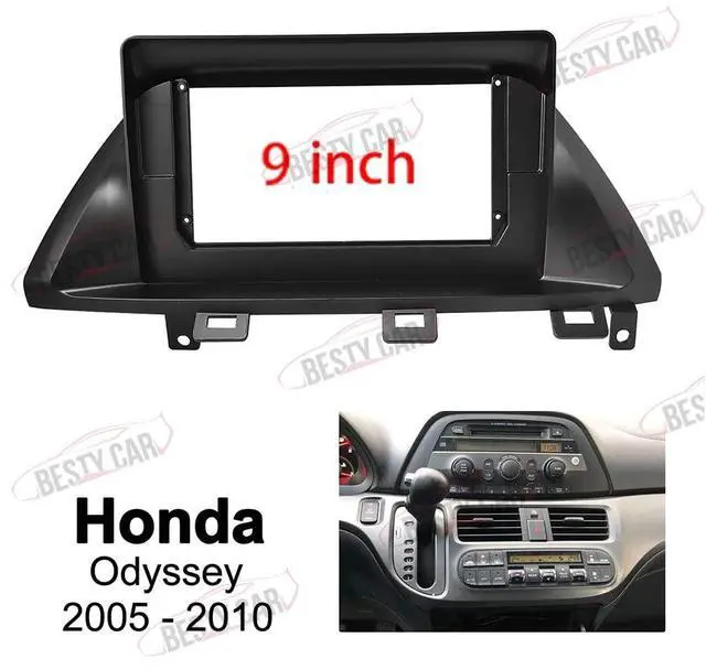 Alt view image 3 of 3 - Bestycar 9'' Car Stereo Radio Fascia Dash Panel Trim 2 Din Frame for Honda Odyssey 2005-2010