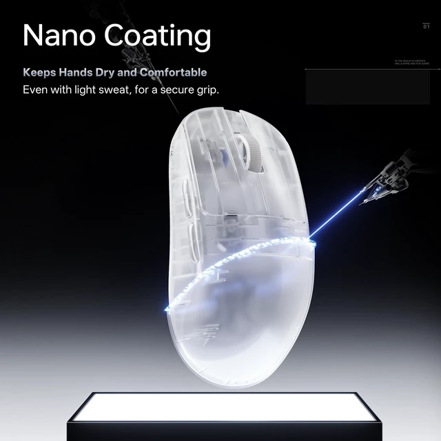 Alt view image 5 of 5 - ATK Blazing Sky Zero Extreme Wireless Gaming Mouse - Frosted Orange