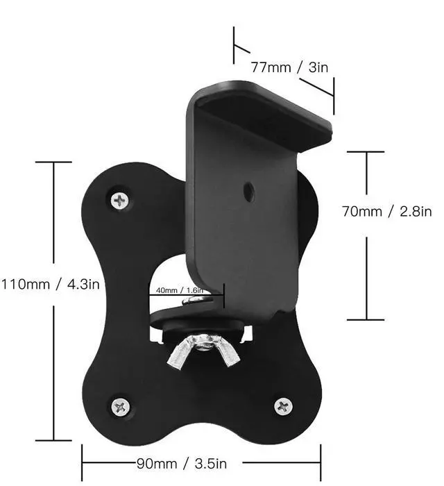 Alt view image 4 of 5 - Speaker Wall Mounts for HW Q990D, Soundbar Rear Surround Speakers Mounting Bracket Wall Fixed Stand Set for HW Q990D HW Q990B HW Q990C HW Q930B HW Q930C SX Q990B