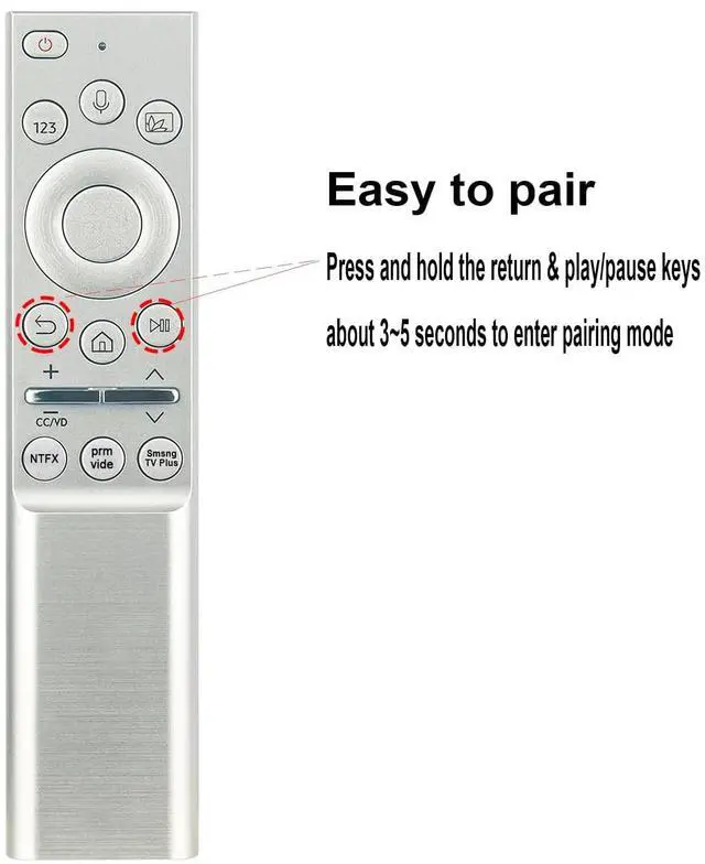 Alt view image 2 of 5 - Replace Voice Remote fit for Samsung The Terrace Partial Sun QLED 4K LST7T TV Q900TS 8K QLED-TV QN65Q900TSFXZA QN75Q900TSFXZA QN85Q950TSFXZA QN65LST7TAFXZA BN59-01346A BN59-01327A TM2095A