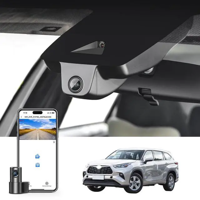 Main image of 4K Front & 2K Rear 2 Channel HDR Dash Cam, Dual STARVIS 2 IMX678 IMX675, Custom Fit for Toyota Highlander & Hybrid Gen4 UX70 2020-2026 (Model A), XLE XSE Limited etc, 5GHz WiFi, GPS, 128GB Card
