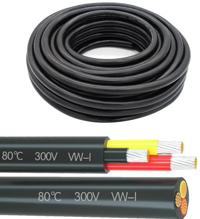 Main image of 26 Gauge 3 Conductor Tinned Copper Electrical Wire Stranded PVC Audio Power Cable Speaker Wire (Red & Black & Yellow) 26AWG-3C-80FT