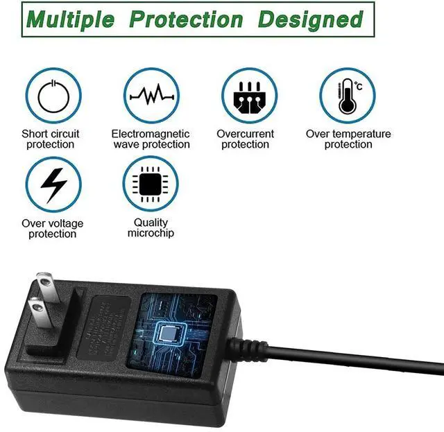 Alt view image 3 of 3 - Replacement LABIGO Electric Spin Scrubber Charger Power Cord Compatible with LABIGO LA1 Pro / LA3 Pro Charging Cord AC Adapter