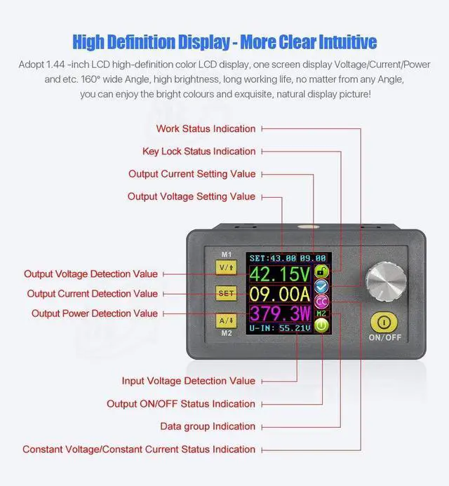Alt view image 2 of 5 - RD DPS5020 50V 20A Constant Voltage Current DC DC Step-Down Power Supply Module Buck Voltage Converter Voltmeter (DPS5020)