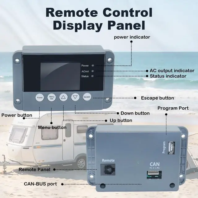 Alt view image 5 of 5 - Pure Sine Wave Inverter Charger (2000, Watt)