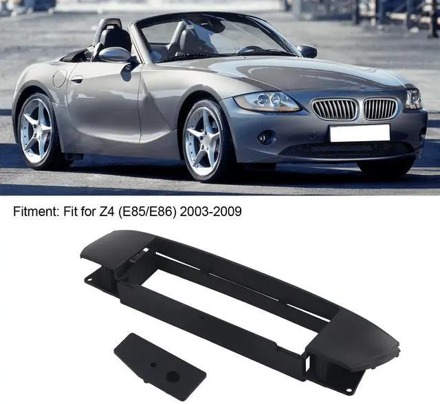 Alt view image 2 of 5 - 1Din Radio Fascia Dash Plate Frame for BMW Z4 (E85/E86) 20032009 ABS Stereo Trim Kit with Dust-Seal Fit and Tool-Free Installation Stylish Convinient