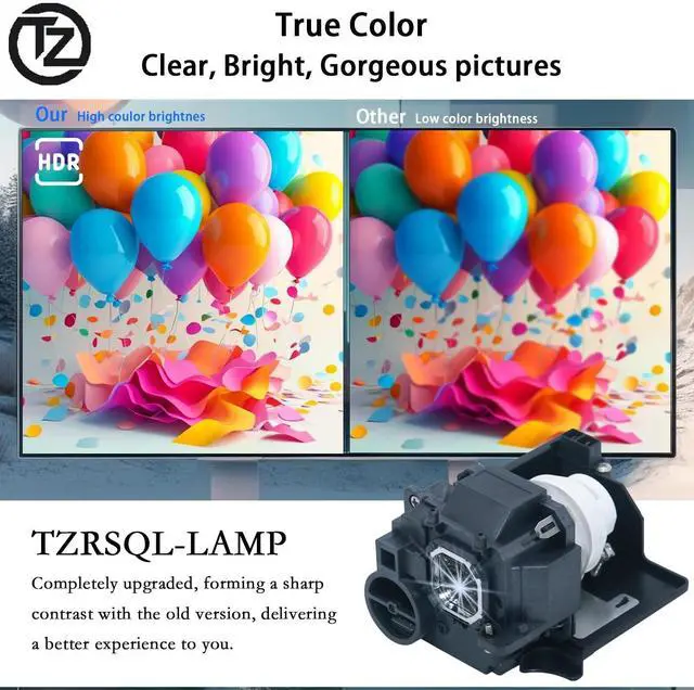 Alt view image 3 of 5 - TZRSQL A+ Quality NP33LP for NEC UM351W UM351W-WK UM351Wi-TM UM351Wi-WK UM361X UM361X-WK UM361Xi-TM UM361Xi-WK Replacement Projector Lamp Bulb with Housing
