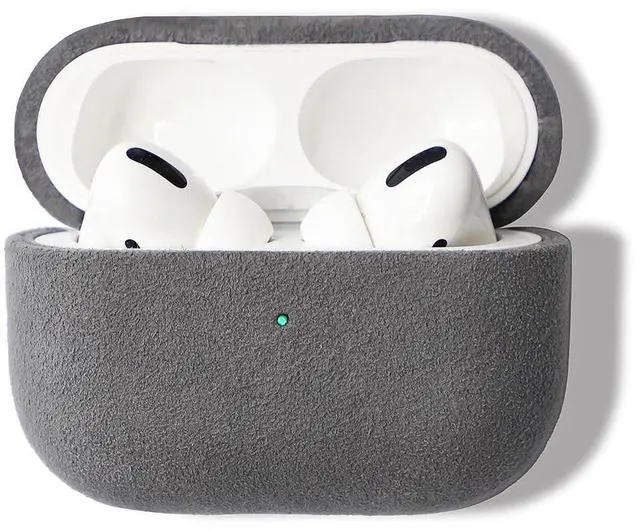 Main image of ALTRAALMA Alcantara Suede Case for AirPods Pro 3, Handmade Full-Wrap Case,Synthetic Suede Cover, Handmade Full Wrap, Full Protection and Shock Resistance (Gray)