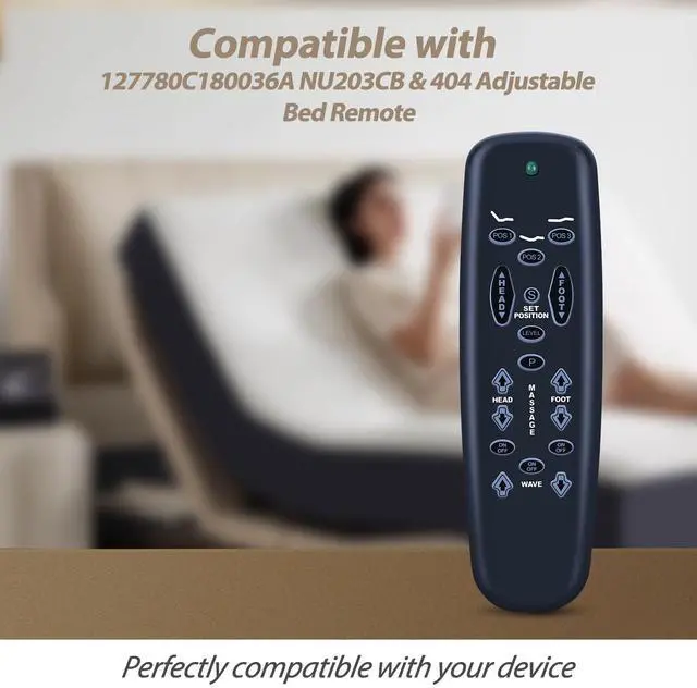 Alt view image 2 of 5 - New Bed Replacement fit for Leggett & Platt E95 Tempurpedic Ergo Raven Lifestyles S-Cape E95 Leggett and Platt Basis C3 Adjustable Bed Remote Control (Black)