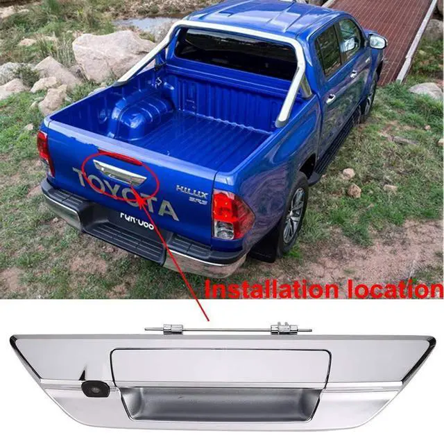 Alt view image 3 of 5 - HD CCD Car Rear View Reverse Backup Camera Parking Vehicle Trunk Handle Camera Replacement for Toyota Hilux Revo Rocco Invincible 50 2015-2019