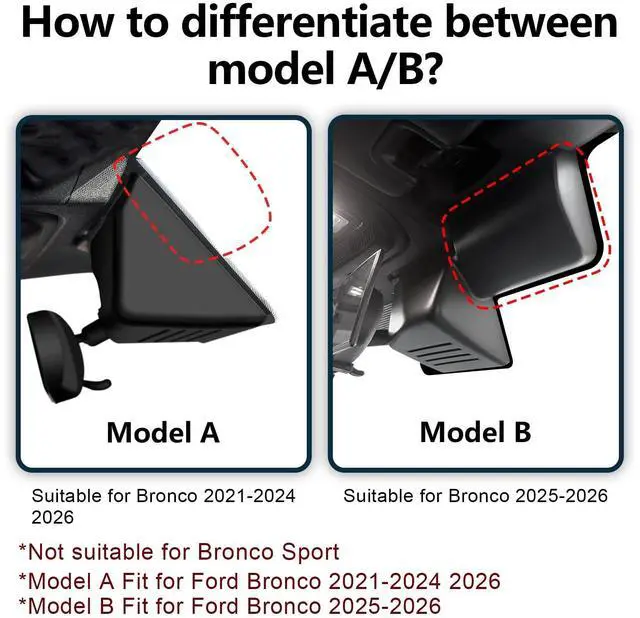 Alt view image 2 of 5 - Mangoal 4K Front & 2K Rear 2 Channel HDR Dash Cam, Dual STARVIS 2 IMX678 IMX675, Fit for Ford Bronco 2021 2022 2023 2024 2026(Model A), 5GHz WiFi, GPS, Support 512GB Max(Additional Purchases)