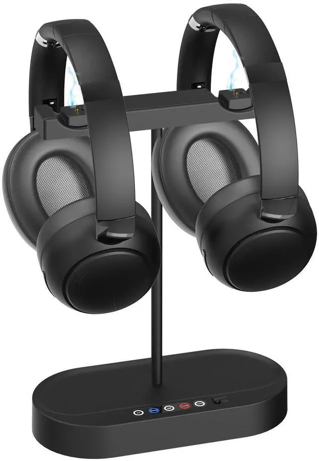 Alt view image 5 of 5 - Jersoon Duet - Dual 2.4GHz RF Wireless Headphones for TV Watching with Transmitter & Charging Dock, Clear Voice & Loud Volume for Seniors and the Hard of Hearing, Easy Plug & Play Setup