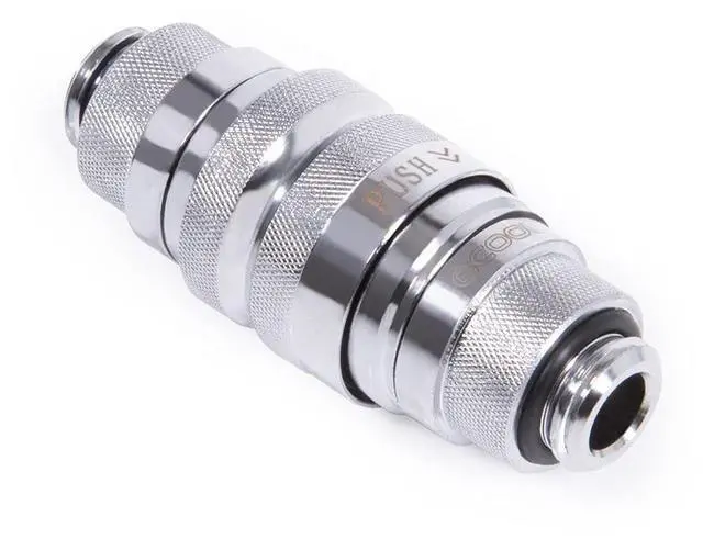 Main image of Alphacool Eiszapfen G1/4" M-M Quick Release Coupling Set, Chrome