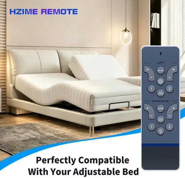 Alt view image 2 of 5 - HZIME New Replacement Remote Control Compatible for Tempurpedic Ergo Advanced Rc-wm-101 Serta Siganture RC-WM-E02 Motion Select Adjustable Bed Base