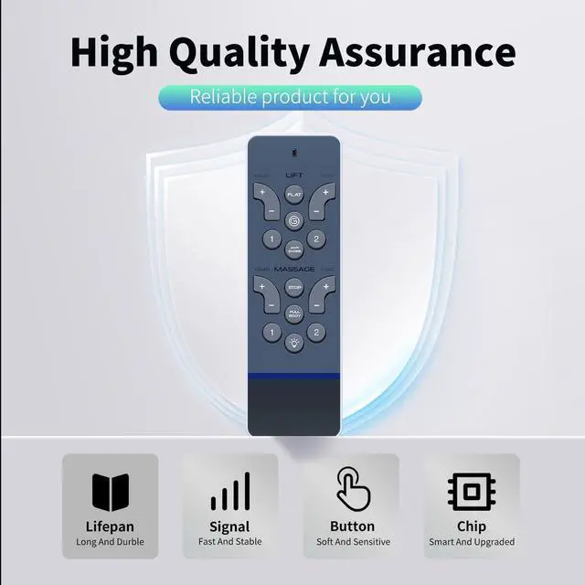 Alt view image 3 of 5 - HZIME New Replacement Remote Control Compatible for Tempurpedic Ergo Advanced Rc-wm-101 Serta Siganture RC-WM-E02 Motion Select Adjustable Bed Base