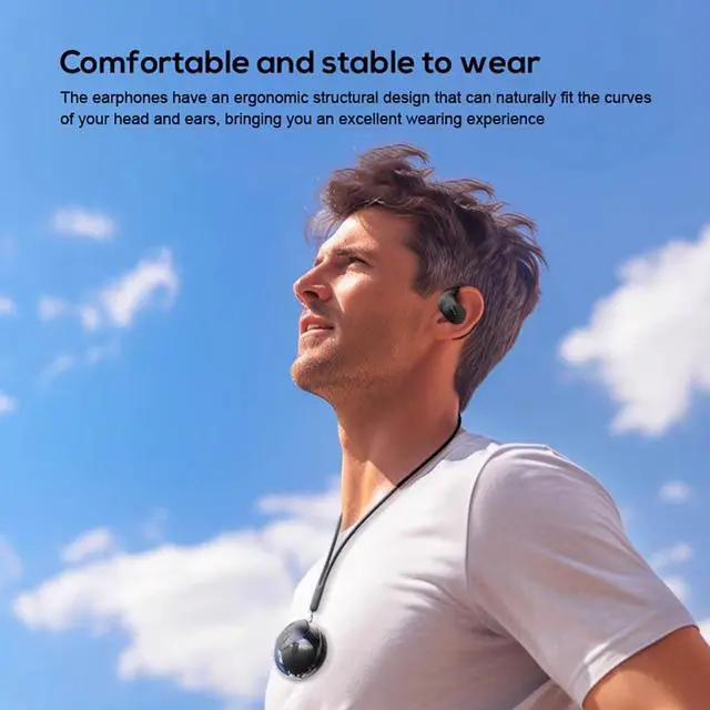 Alt view image 3 of 5 - BEVCEFCC Open Ear True Wireless Bluetooth Headphones with Earhooks Over Ear Hooks for Comfort Open Ear Buds Wireless Bluetooth Earbuds for Running Walking Workout (Black)
