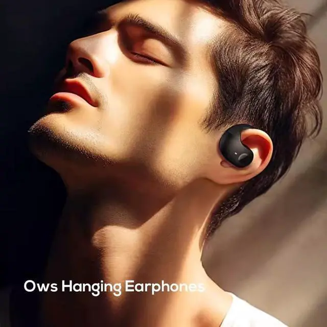 Alt view image 5 of 5 - BEVCEFCC Open Ear True Wireless Bluetooth Headphones with Earhooks Over Ear Hooks for Comfort Open Ear Buds Wireless Bluetooth Earbuds for Running Walking Workout (Black)