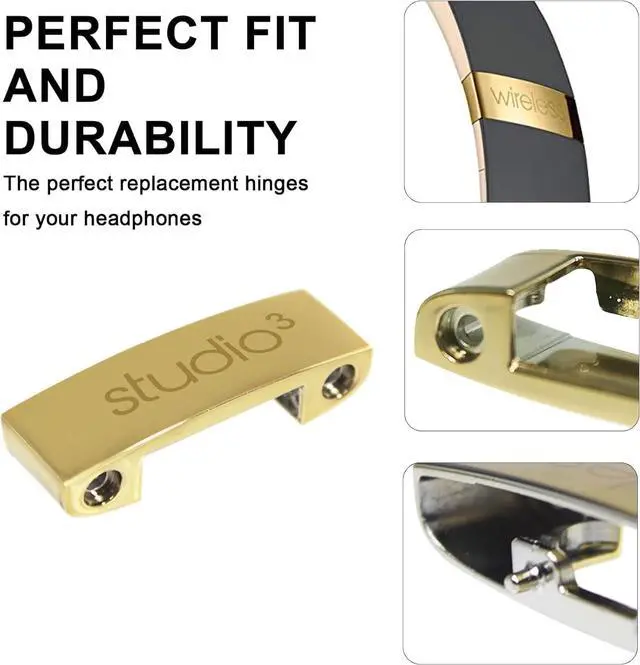Alt view image 4 of 5 - Studio 3 Replacement Headband & Hinge Replacement for Beats Studio3 Headphone,Durable Parts Accessories Repair Kit Set(White