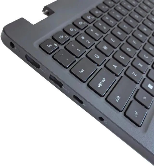 Alt view image 3 of 5 - WWGTMC Replacement Upper Case Palmrest for Dell Latitude 15 3540 E3540 Series Laptop Backlit Keyboard Assembly 0DVR0W DVR0W Gray