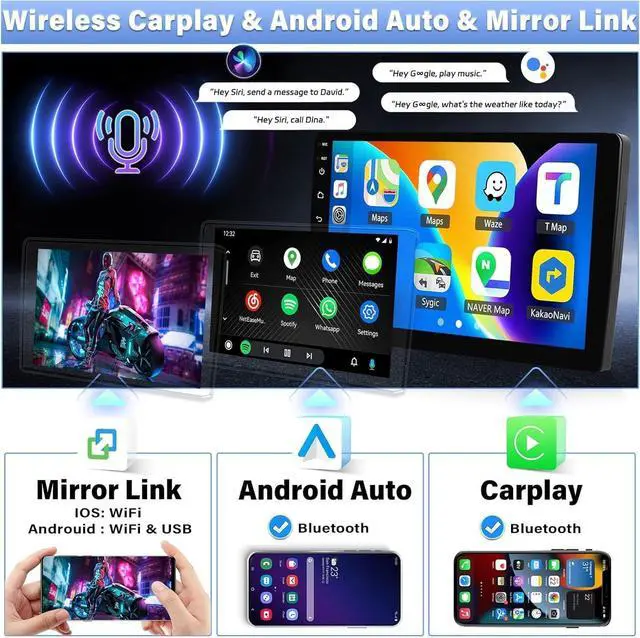 Alt view image 4 of 5 - Android 15 4G+64G Car Stereo for Ford F150 2009 2010 2011 2012 with Wireless Carplay Android Auto, 9 Inch Incell Touchscreen Car Radio GPS WiFi Bluetooth 5.0 32-EQ FM/RDS SWC Backup Cam USB+Can